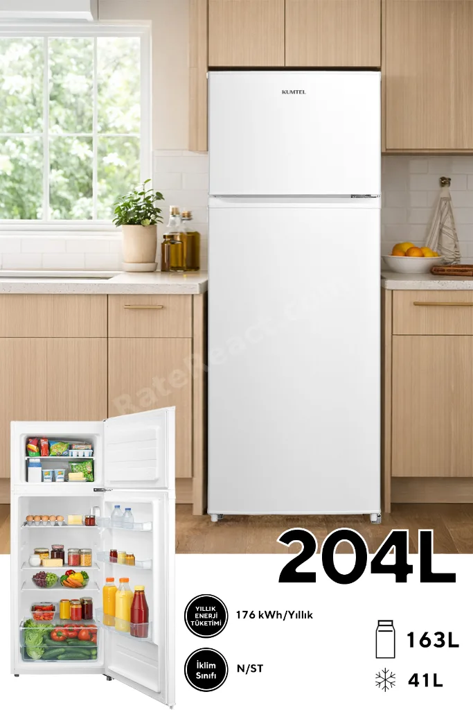 Çift Kapılı Dijital Buzdolabı 204L HTMF-210