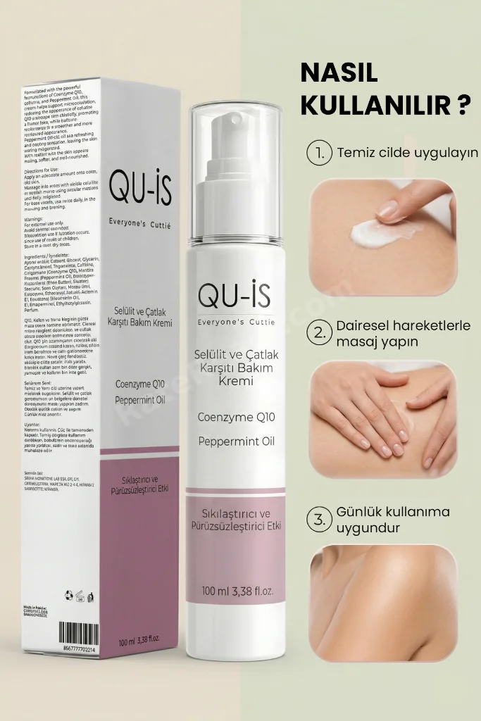 Selülit ve Çatlak Karşıtı Bakım Kremi - Coenzyme Q10 & Kafein Etkili Sıkılaştırıcı 100 ML