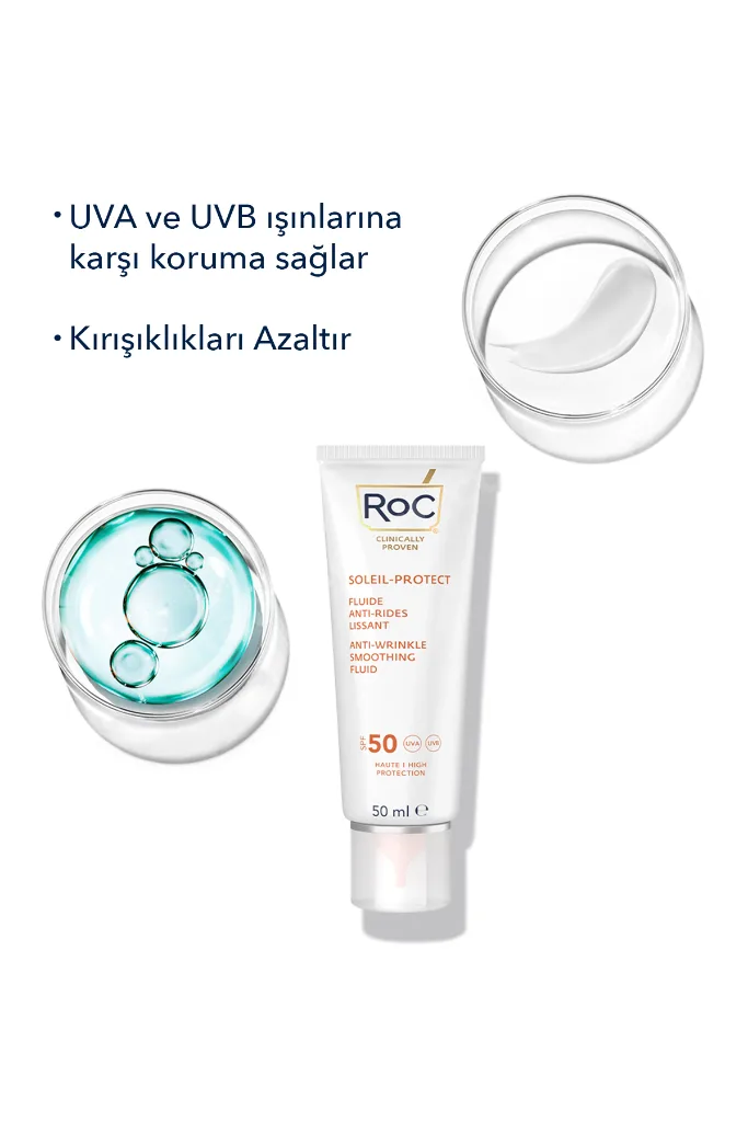 Soleil-Protect Anti-Wrinkle Kırışıklık Karşıtı Likit Güneş Kremi 50 Faktör 50ML