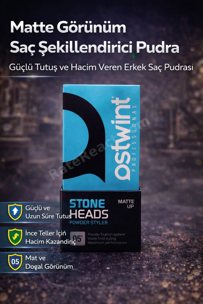 Matte Görünüm Saç Şekillendirici Pudra 05 Güçlü Tutuş Hacim Veren Erkek Saç Pudrası