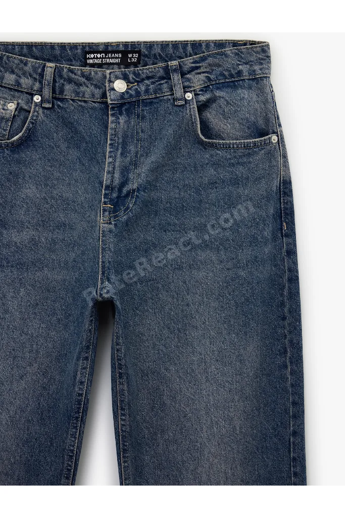 Normal Bel Vintage Straight Fit Jean Pantolon
