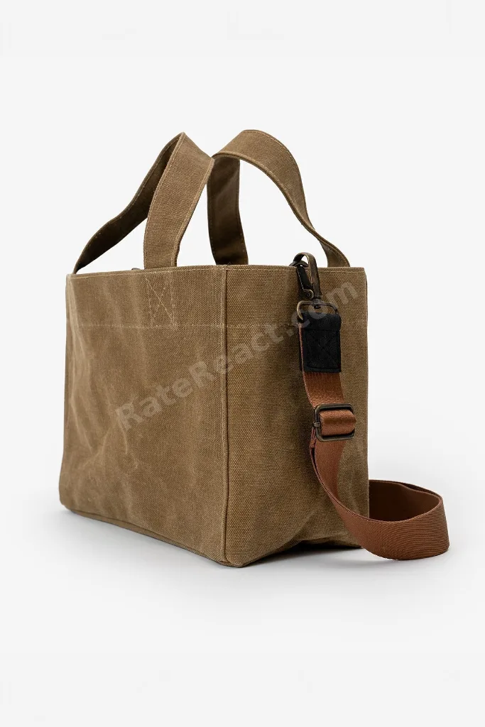 Kanvas Askılı Günlük Kullanım Omuz Ve El Çantası Tote Bag - Sert Kumaş