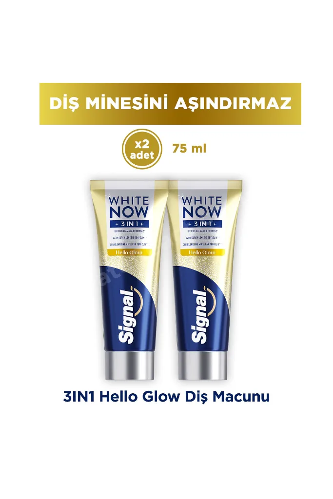 White Now Diş Macunu 3 in 1 Ekstra Işıltı 75 ml x2