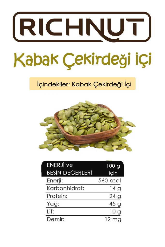 Çiğ Kabak Çekirdeği Içi 120g