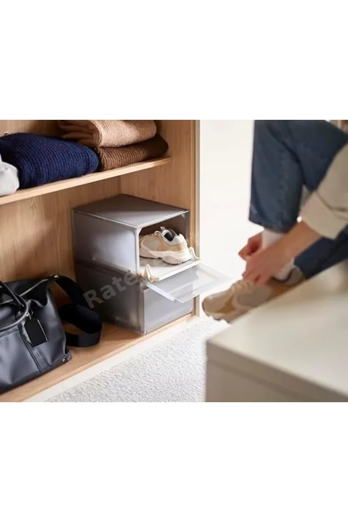 ShoeCase Premium Ayakkabı ve Spor Ayakkabı Saklama Kutusu Düzenleyici, Kaydırmalı Ayakkabı Tepsisi,
