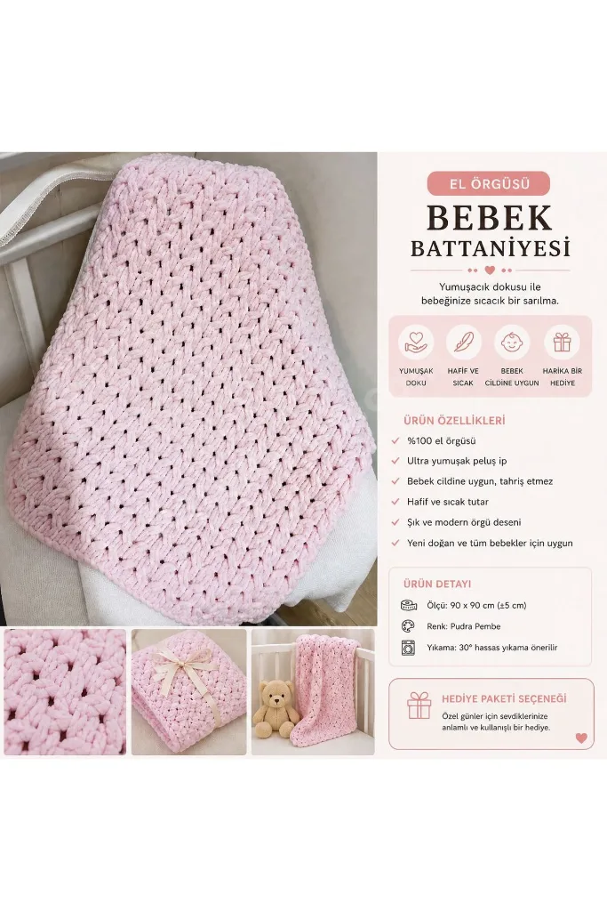 El Örgüsü Bebek Battaniyesi