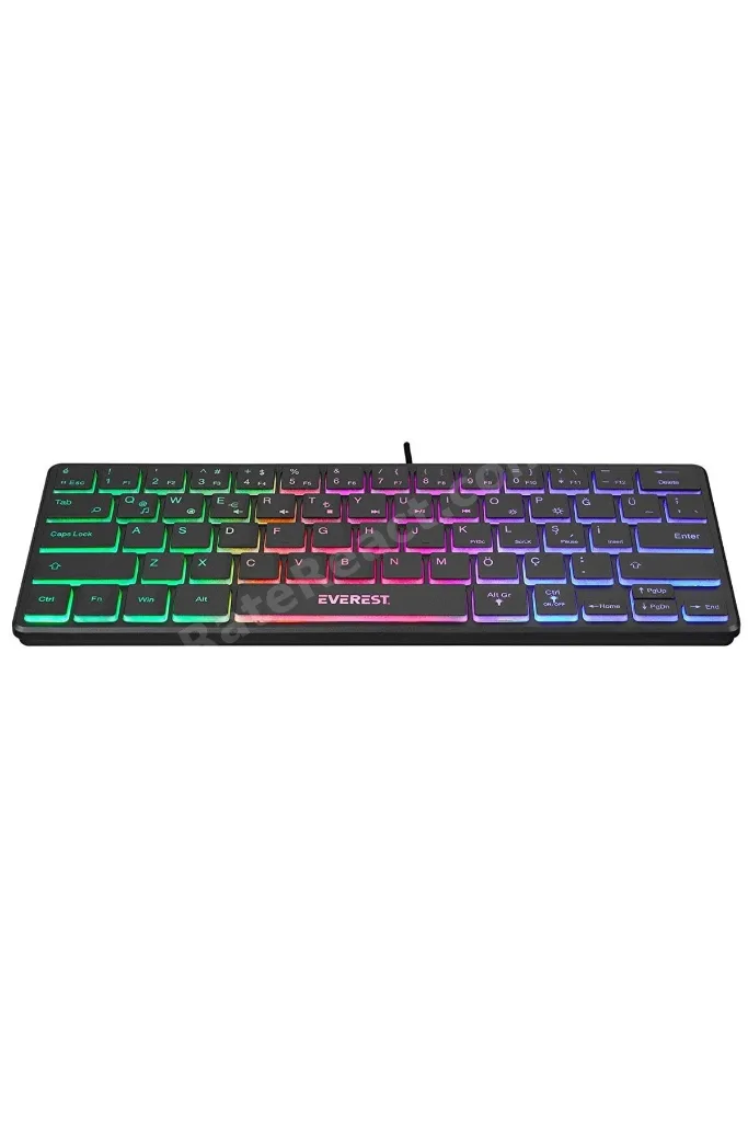 Minico Usb Rainbow Aydınlatmalı Q Kablolu Klavye Slim Kb-73m