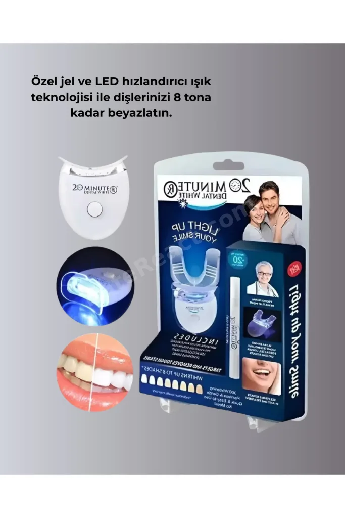 Beyazlatma Kalemli LED Diş Parlatma Seti