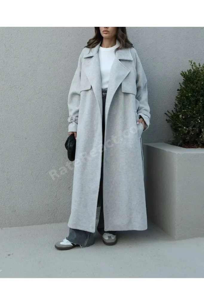 Gri Vorkuta Rüzgarlık Kaşe Kaban - 407007