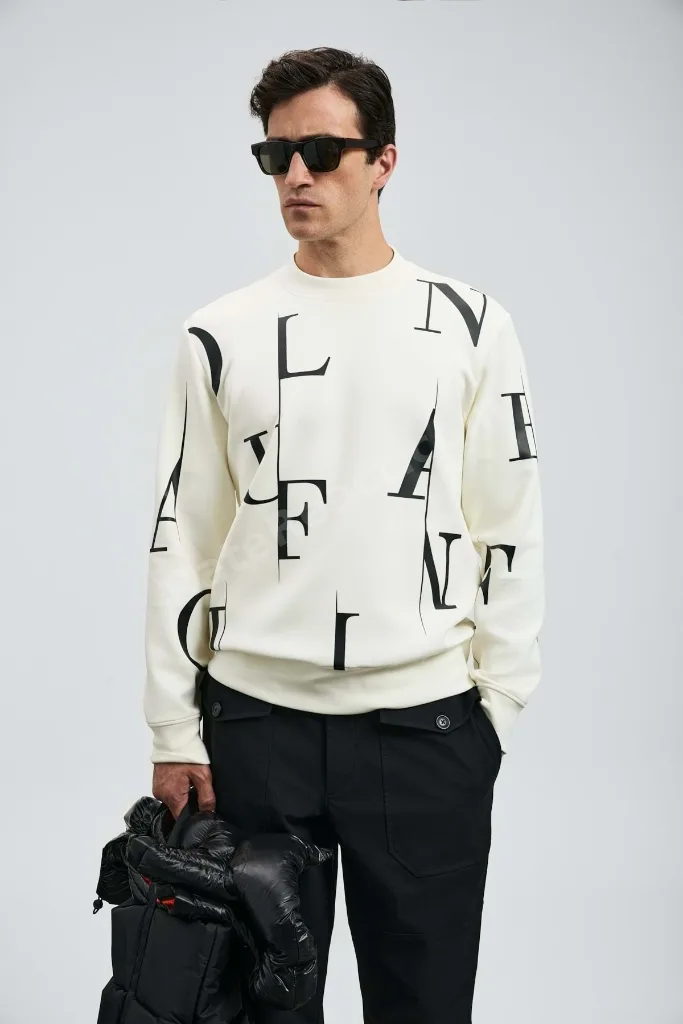112030184 Tıffany Erkek Sweatshirt BEYAZ