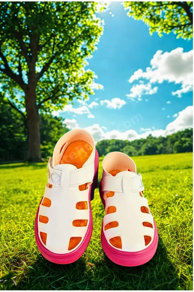 Unisex Cırtlı Esnek Taban Tam Ortapedik Dayanıklı Geniş Kalıp Çocuk Spor Sandalet Terlik