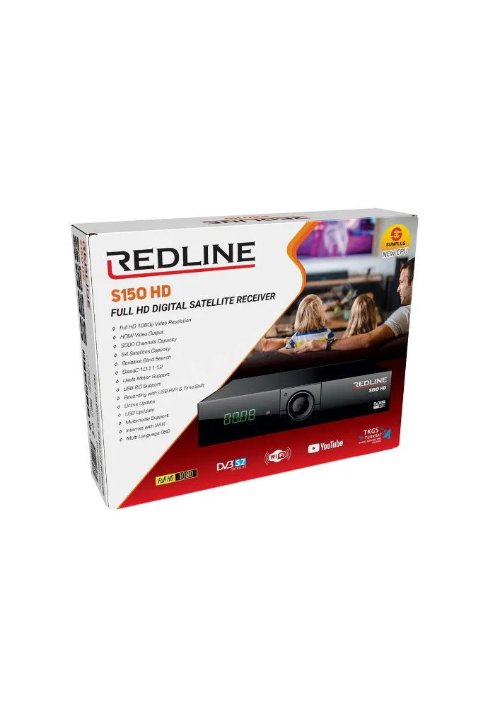 REDLİNE S150 SUNPLUS İŞLEMCİLİ KASALI SCART+HD UYDU ALICI