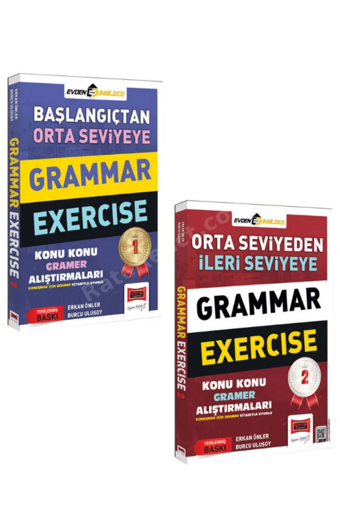 Erkan Önler İle Başlangıçtan İleri Seviyeye Grammer Exercıse 1 ve 2 Konu Konu Gramer Alıştırmaları Seti