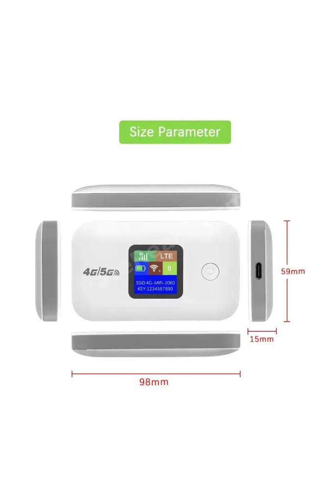 4G Mobil Sim Kart Girişli Wifi Router 150mbps 3000mah Taşınabilir Hotspot Modem