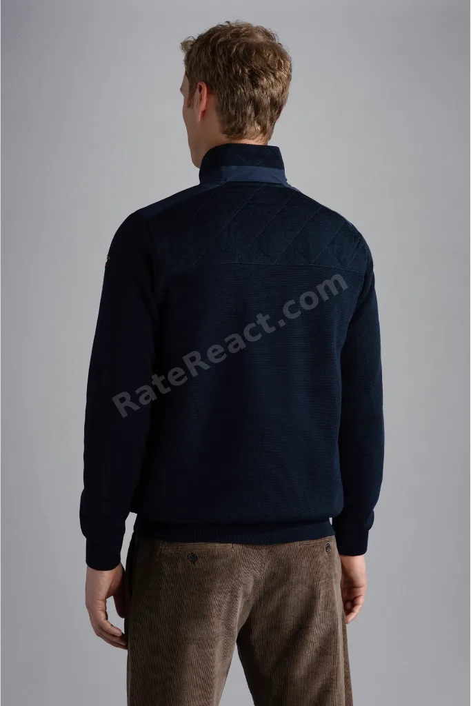 MEN'S ZIPPED PULLOVER C.W. WOOL