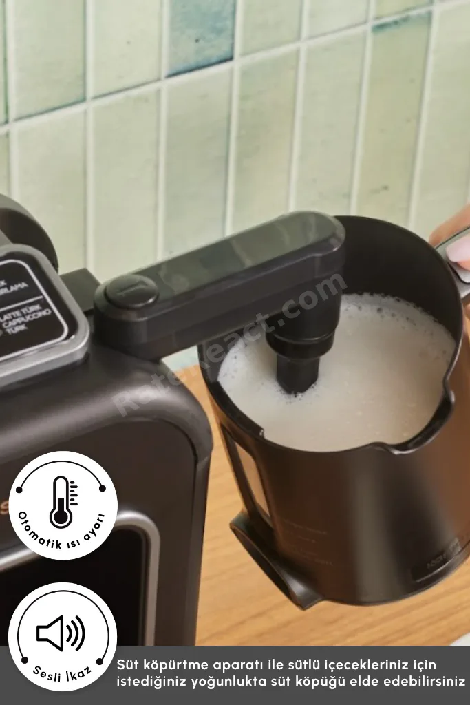 Hatır Plus Barista 6 In 1 Latte Cappucino ve Közde Türk Kahvesi Makinesi Black Silver