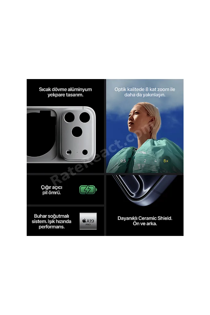 iPhone 17 Pro 256 GB Akıllı Telefon Kozmik Turuncu MG8H4TU/A