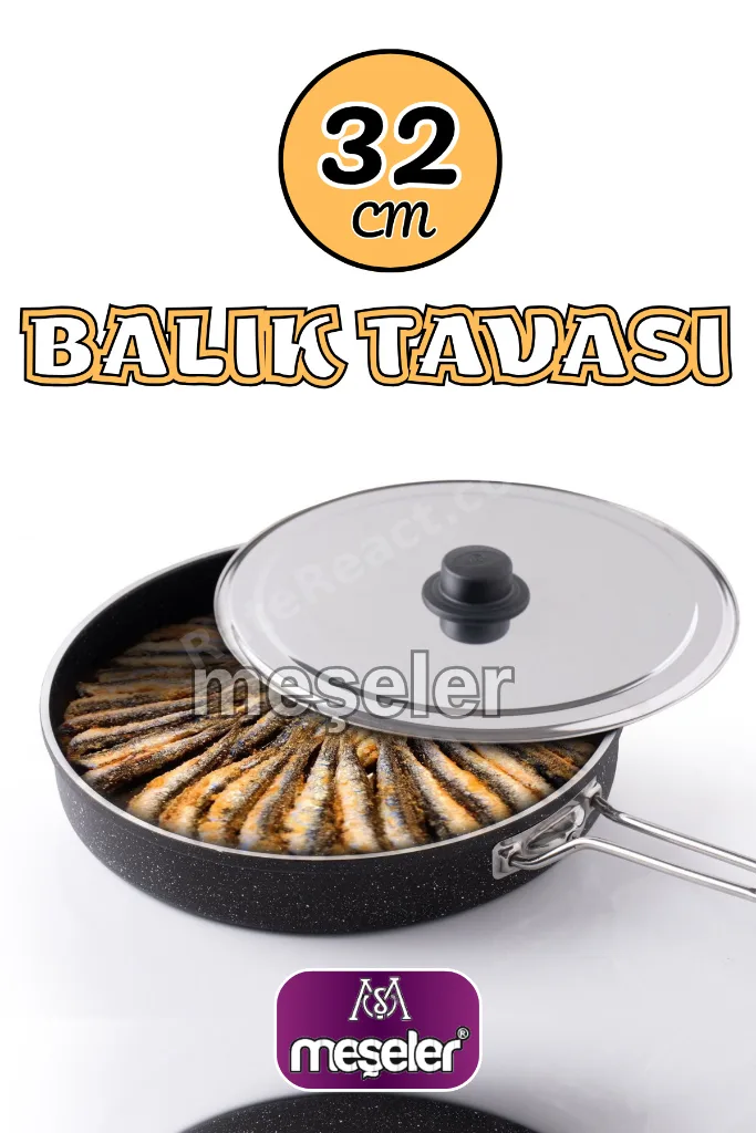 Granit Derin Balık Tavası 32 CM ( GÖZLEME TAVASI + BÖREK TAVASI)