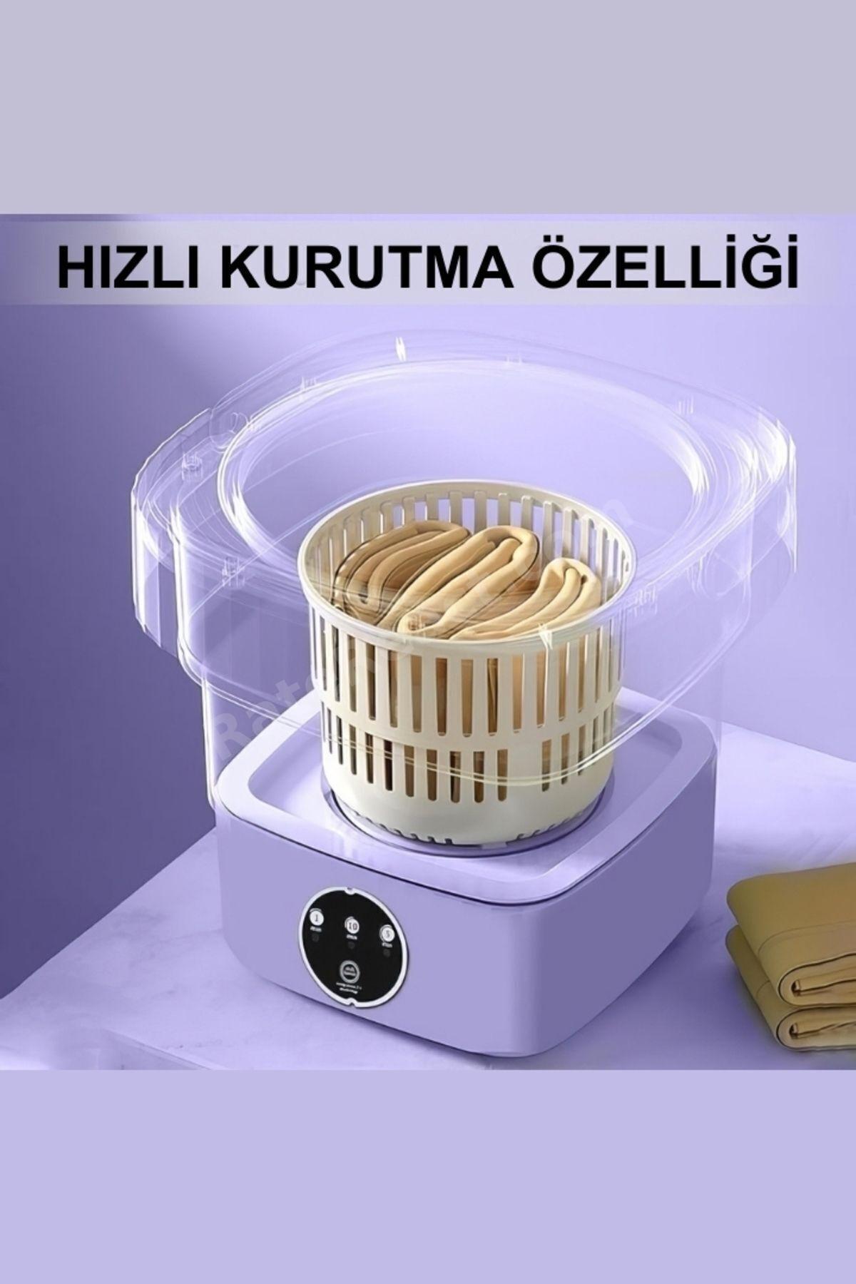 Katlanabilir Taşınabilir Kurutmalı Çamaşır Makinesi Kamp Yurt Karavan Seyahat Mini Çamaşır Makinesi