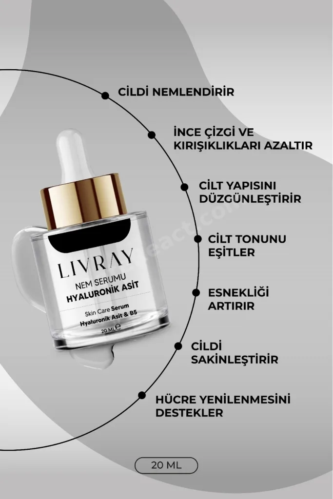 Nem Serumu - Hyaluronik Asit - Gençleştirici & Onarıcı & Yatıştırıcı (20 ML)