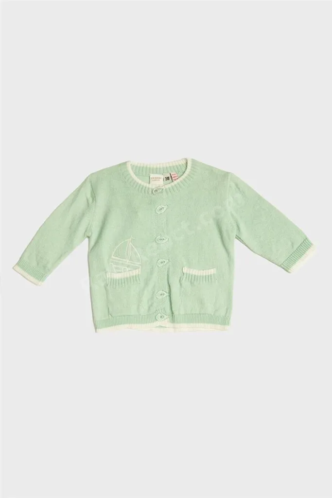 Layette Erkek Bebek Yeşil Hırka