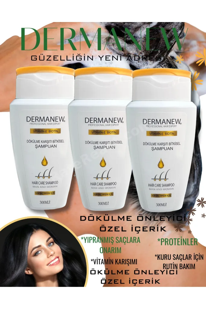 Dermanew Dökülme Karşıtı Kadın Ve Erkek Özel İçerik Şampuan