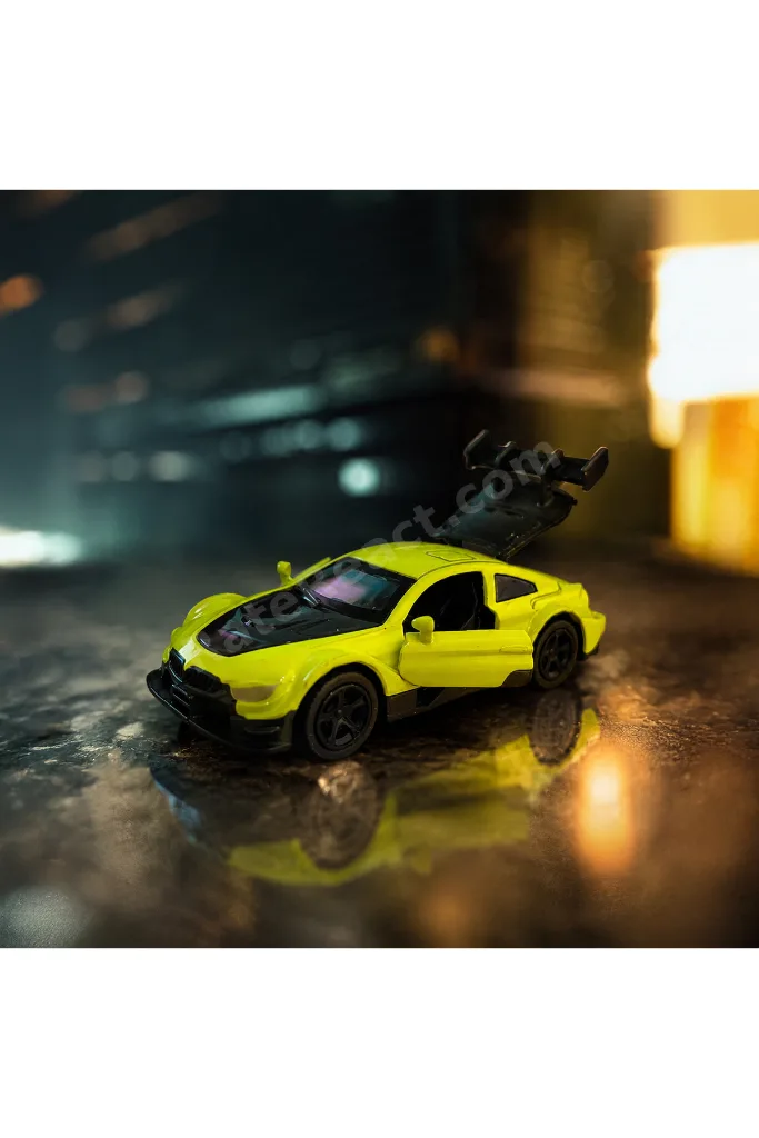 4'lü Die Cast Metal Spor Araba Seti – 1:64 Ölçek - Çek Bırak Mekanizmalı - Açılır Kapı & Bagaj - Kutulu Koleksiyon