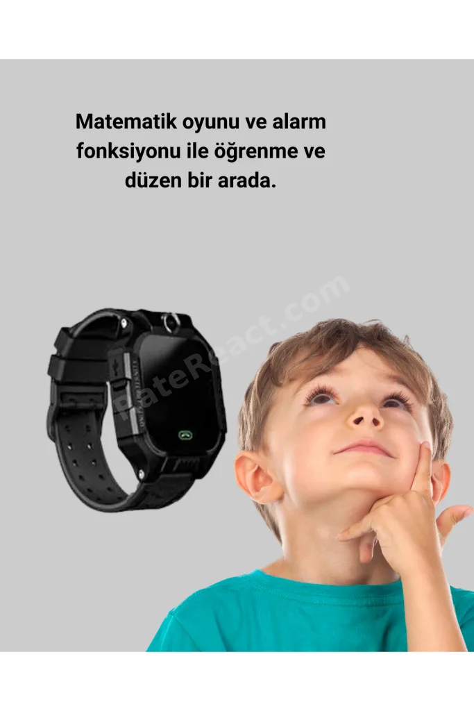 S10 Siyah Akıllı Çocuk Saati Konum Takip ve Güvenlik Özellikli