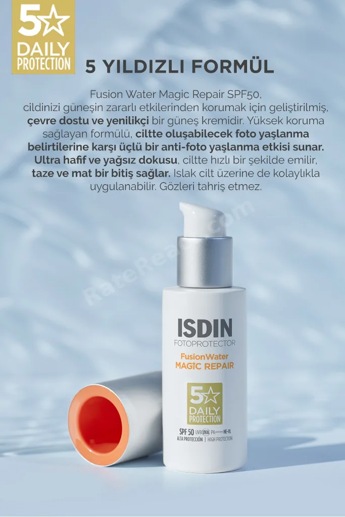 Fotoprotector Fusion Water Magic Repair Spf50 50 ml Yaşlanma Karşıtı Onarıcı Yüz Güneş Kremi