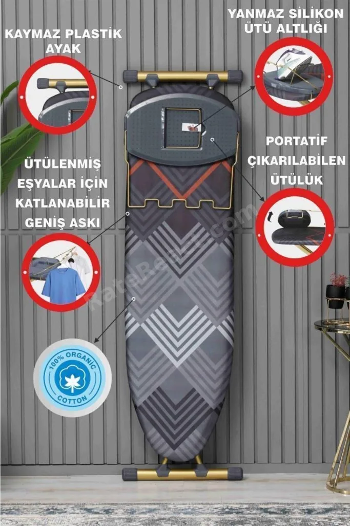 Harbinger Mm156 Goldboard Ütü Masası Gold Serisi & Ekstra Kalın Kumaş & Yedek Bez Hediyeli