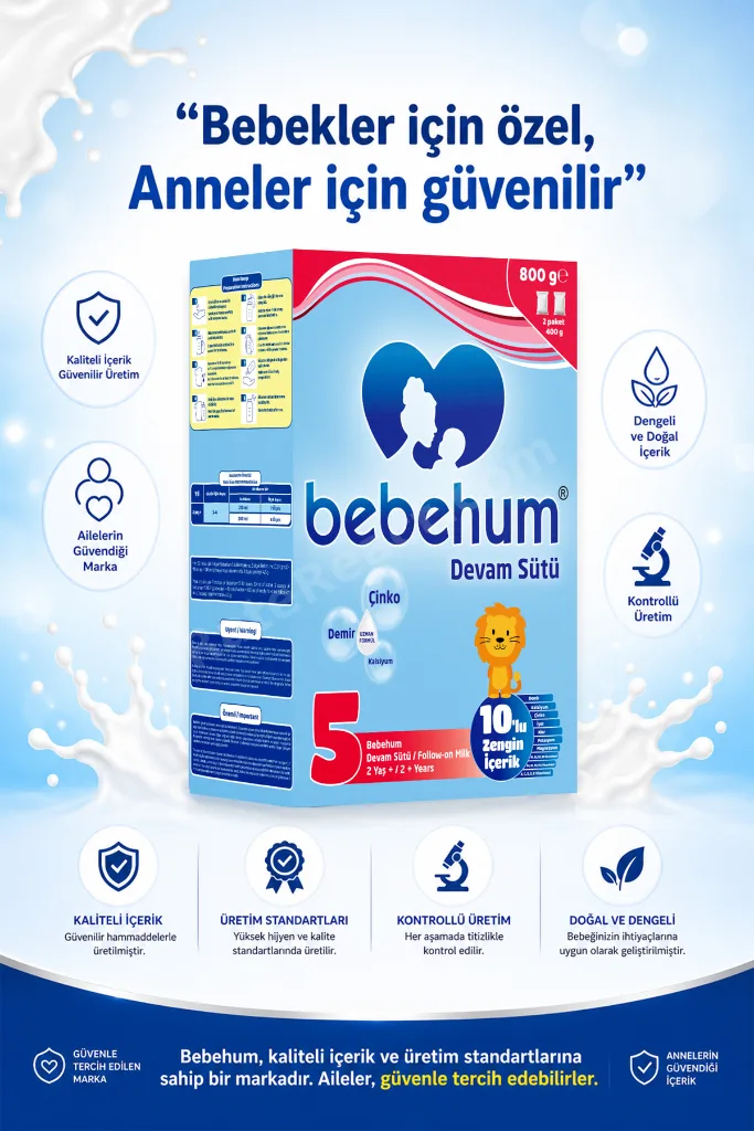 5 Numara Devam Sütü 2 Yaş+ 800 gr x 8 Adet
