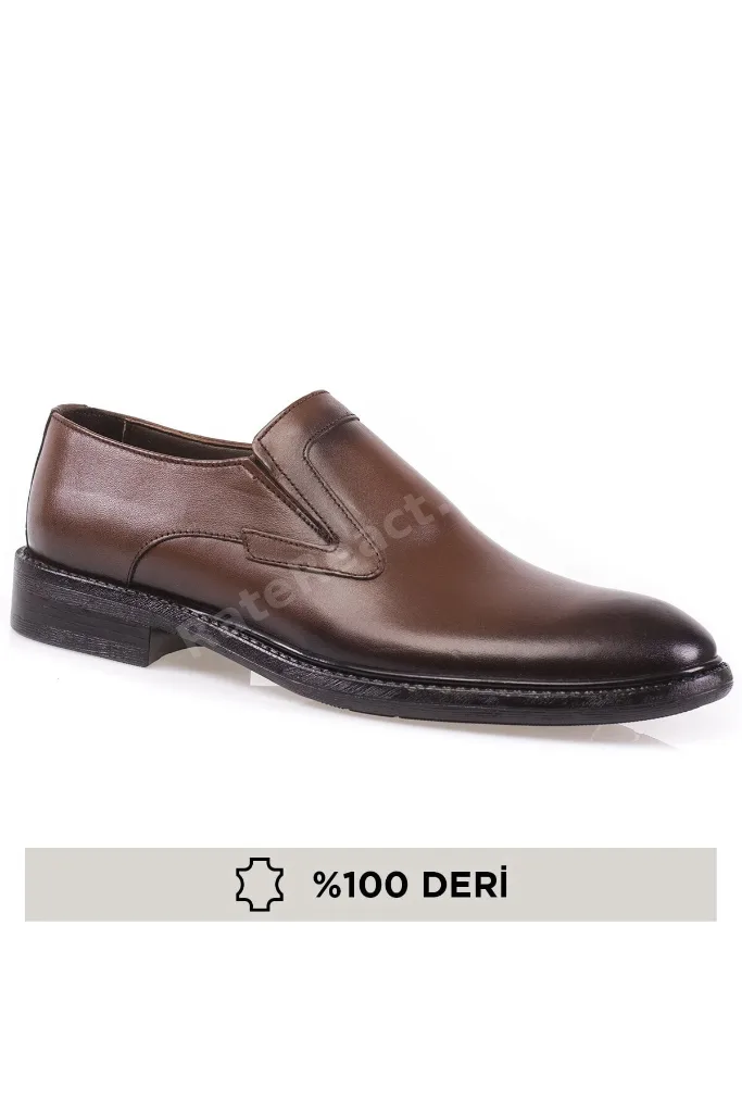 Hakiki Deri, Ortopedik, Bağcıksız, Klasik Erkek Ayakkabı
