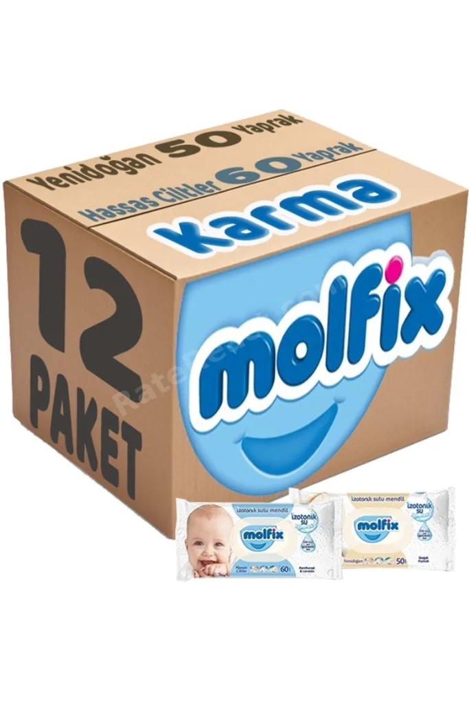 Islak Havlu Mendil Izotonik Karma 12 Li Set Yeni Doğan