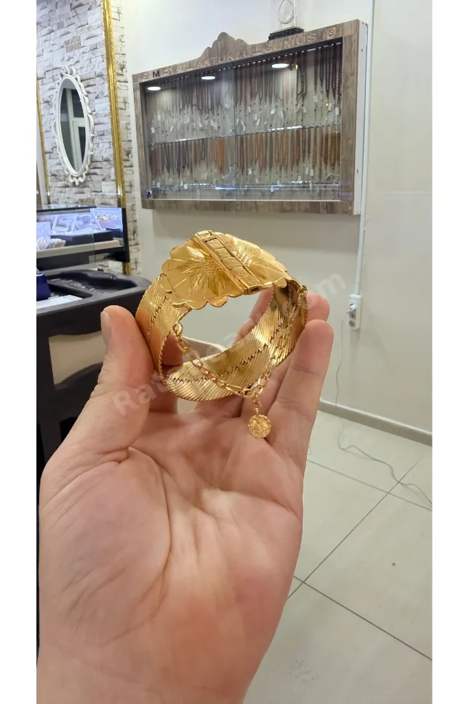 70 Gram Gümüş Altın Kaplama Diyarbakır Hasırı Bilezik