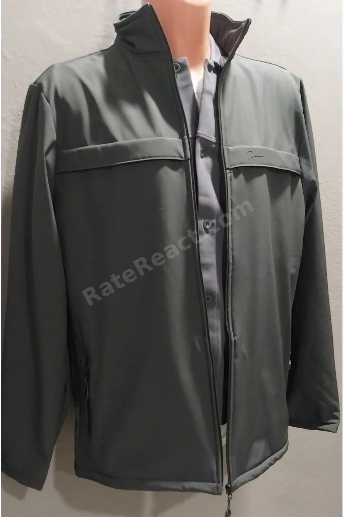 ERKEK DİK YAKA SU İTİCİ LİKRALI SOFTSHELL KUMAŞ BÜYÜK BEDEN MONT