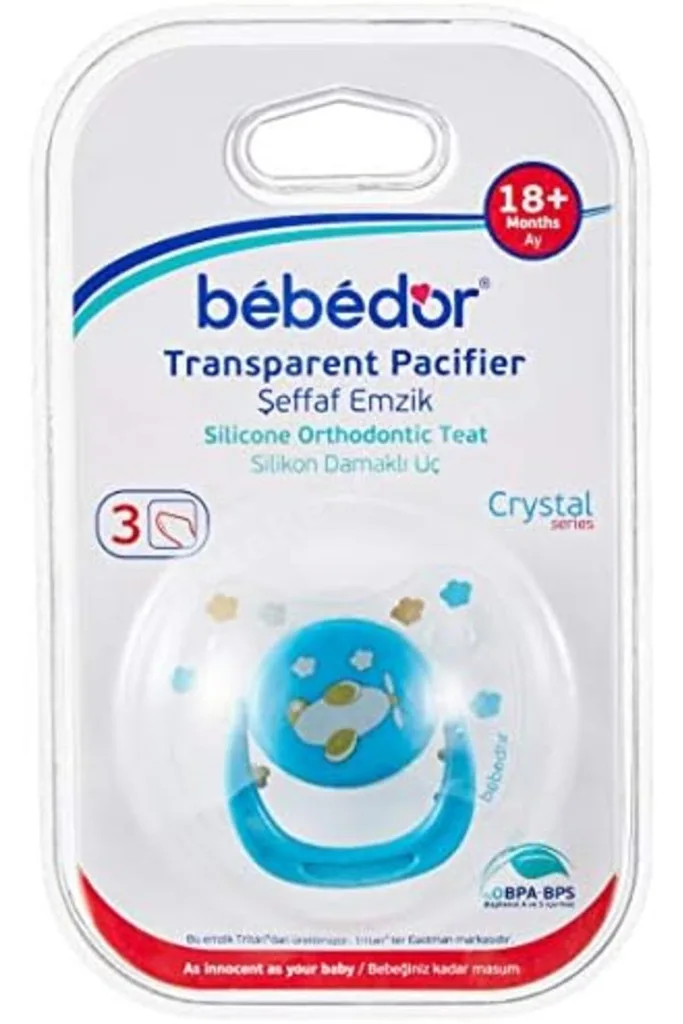 TTKTEKNOLOJİ Bebedor 173 Crystal Series Damaklı Yalancı Emzik NO:3, , Pembe, 18 ay ve üzeri TTKTEKNO