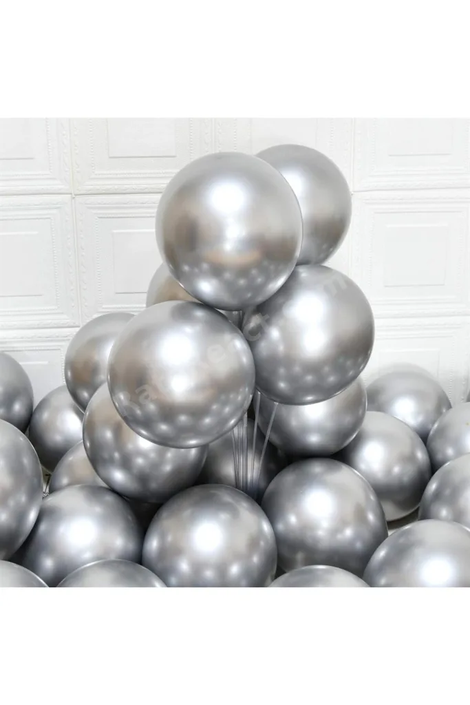 12" KROM SİLVER GÜMÜŞ BALON 5 ADET