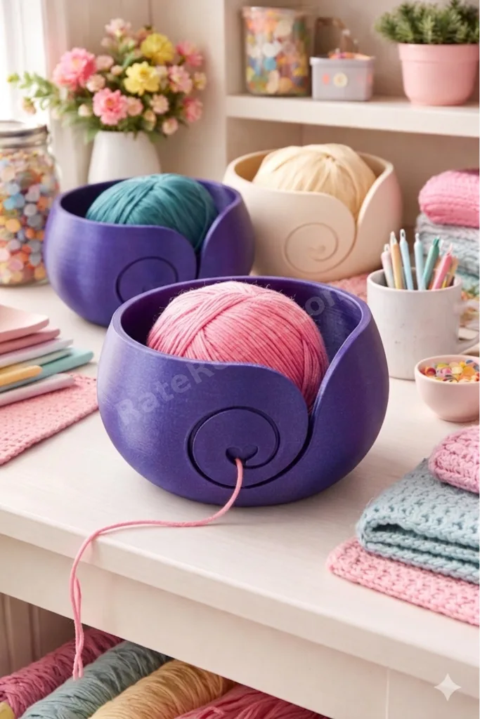 Yumak Tutucu Örgü Kabı – İp Dolanmasını Önleyen Pratik Organizer | Amigurumi & Örgü Aksesuarı
