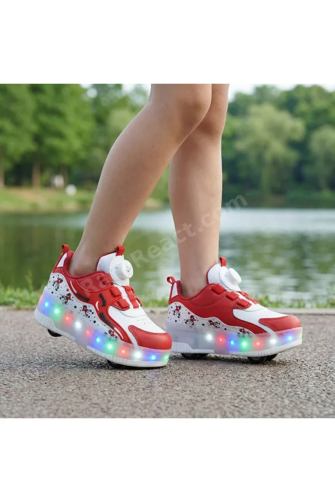LED Işıklı Paten Ayakkabı Tekerlekli Çocuk Ayakkabısı Erkek Çocuk / Kız Çocuk Ayakkabısı
