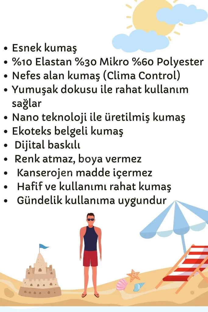 Dijital Baskılı Nefes Alan Clima Control Kumaş Erkek Askılı Plaj Tişört Atlet // 0398