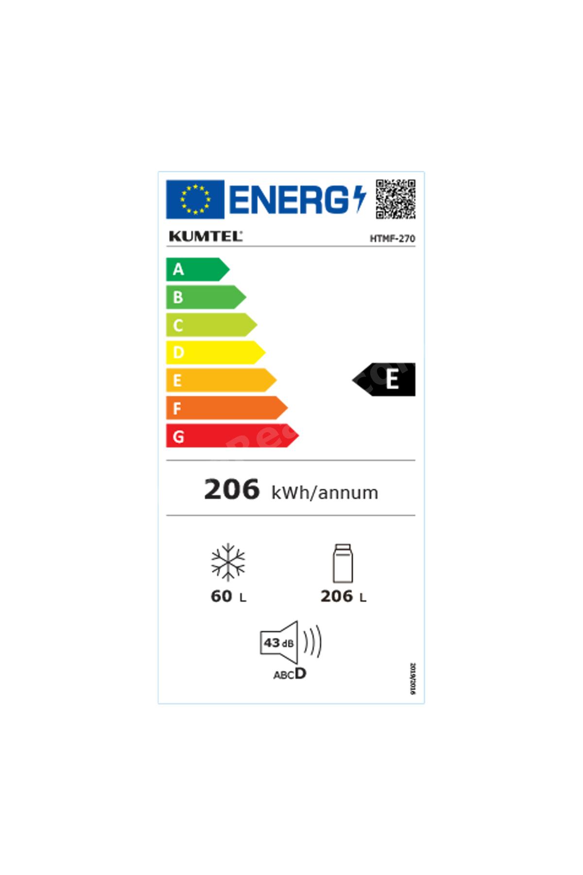 Çift Kapılı No Frost Buzdolabı 266l Htmf-270