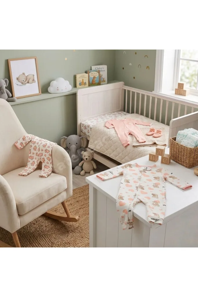 Kız Bebek Fermuarlı Ayıcık Kalp Baskılı Tulum 3'lü Paket Set