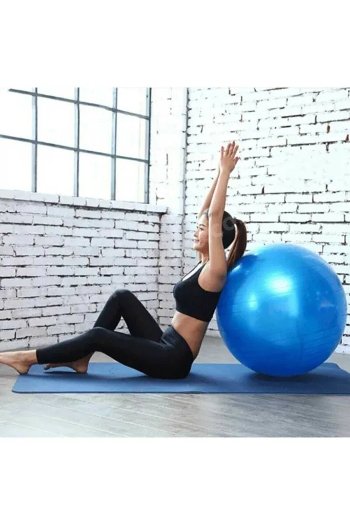 65 Cm Fitilli Pilates Topu Ve Pompa Seti Plates Denge Yoga Spor Egzersiz Top Jimnastik Gym