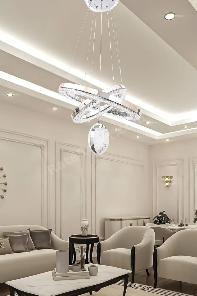 Kardelen Modern Tasarım Sarkıt Led Avize 3 Renk Işık Kristal Görünüm Oturma Odası Yemek Odası Salon Yatak Odası