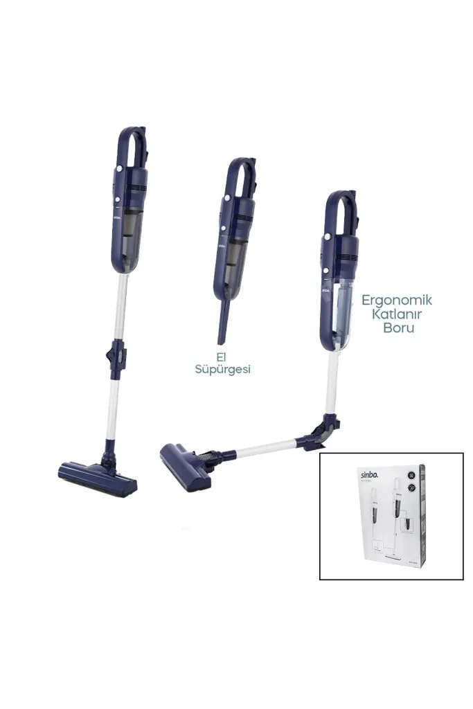 SİNBO SVC-8625 DİKEY ELEKTRİKLİ PRATİK SÜPÜRGE ERGOMİK KATLANABİLİR BORU - ESNEK HAREKET 600W MOTOR