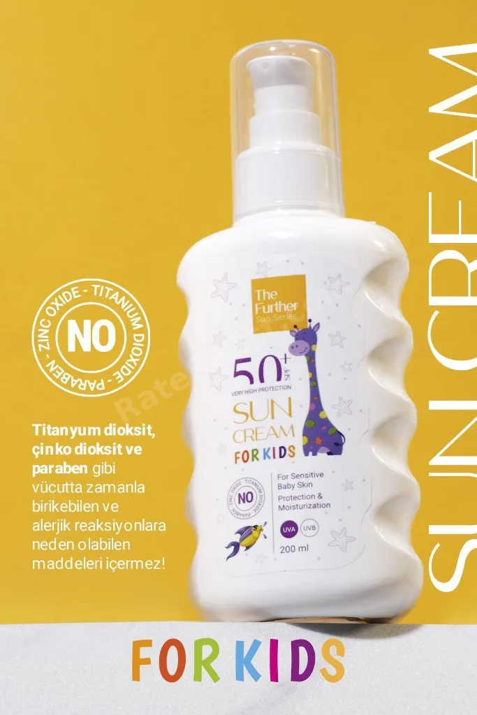 SPF50+ Bebek & Çocuk Güneş Kremi 200 ml | Hipoalerjenik Hassas Ciltler