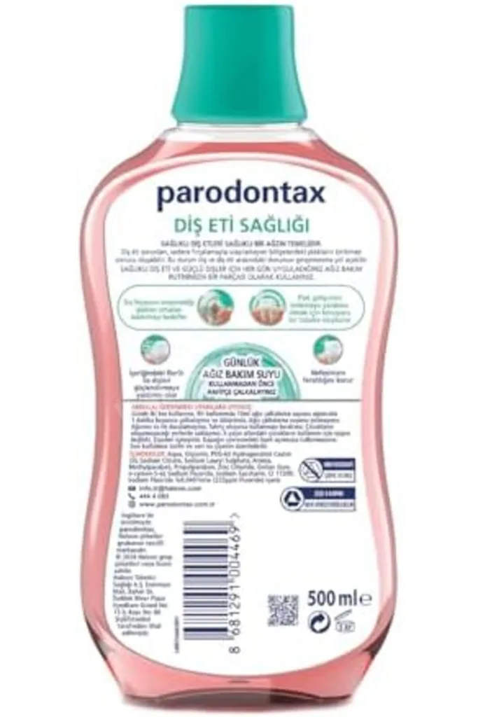 TTKTEKNOLOJİ Parodontax Nane Ferahlığı Ağız Bakım Suyu 500 ml Alkolsüz TTKTEKNOLOJİ 2026 395519