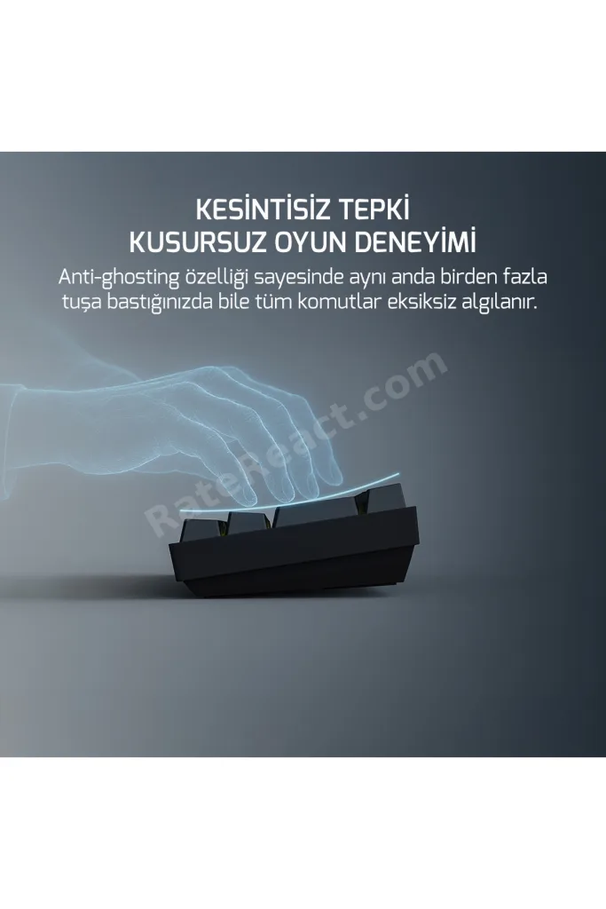Lyra RGB 60M 62Tuş Siyah Mekanik Kablolu Blue Switch Klavye - 3 Yıl Garantili