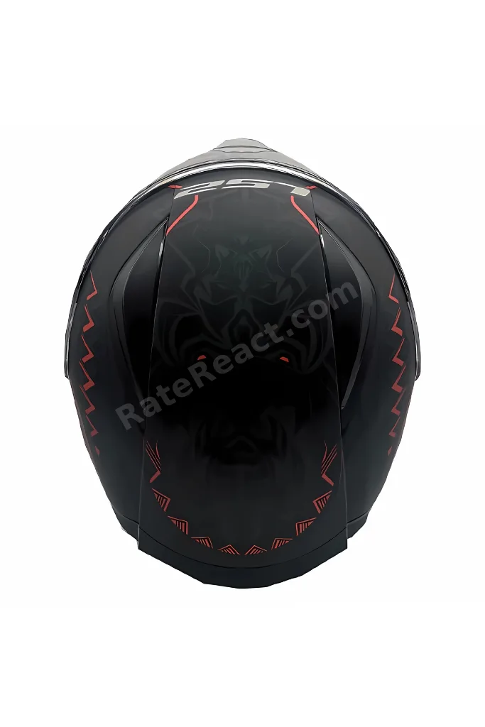 Rapid Raven Full Face Motosiklet Kask Siyah - Beyaz - Kırmızı
