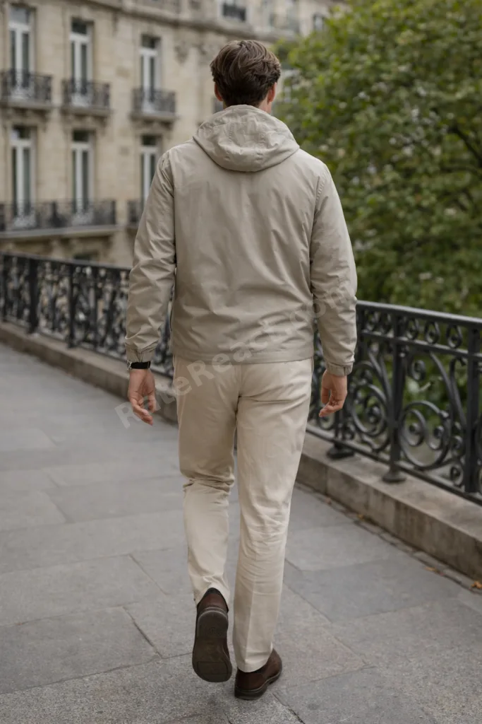 Erkek Günlük Premium Casual Astarlı Kahve Yağmurluk